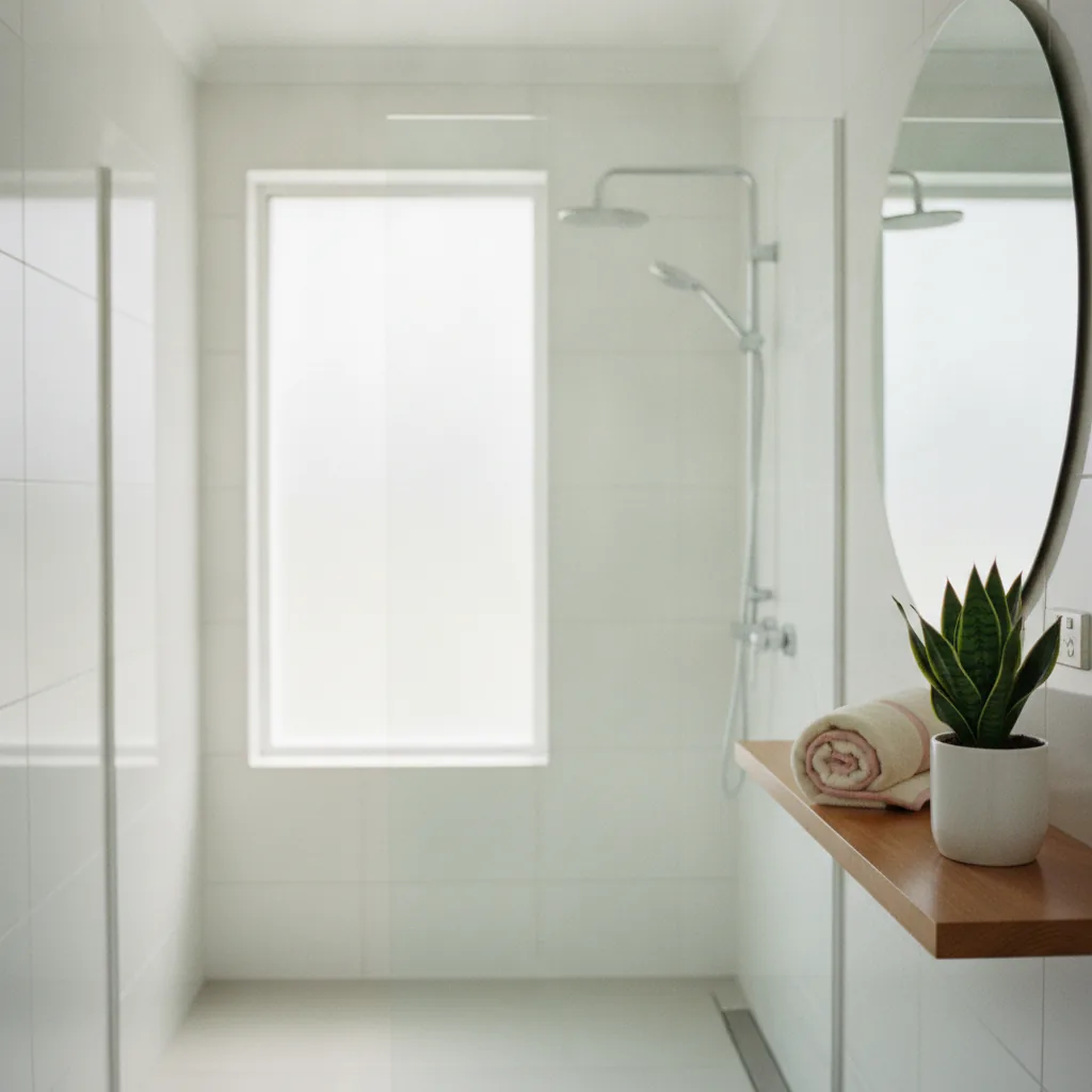Sparkling clean bathroom after a detailed deep cleaning